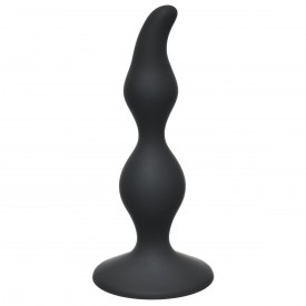 Чёрная анальная пробка Curved Anal Plug Black - 12,5 см.