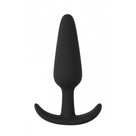 Черная анальная пробка для ношения Slim Butt Plug - 8,3 см.