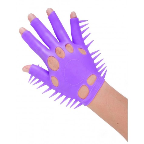 Фиолетовая перчатка для мастурбации Luv Glove